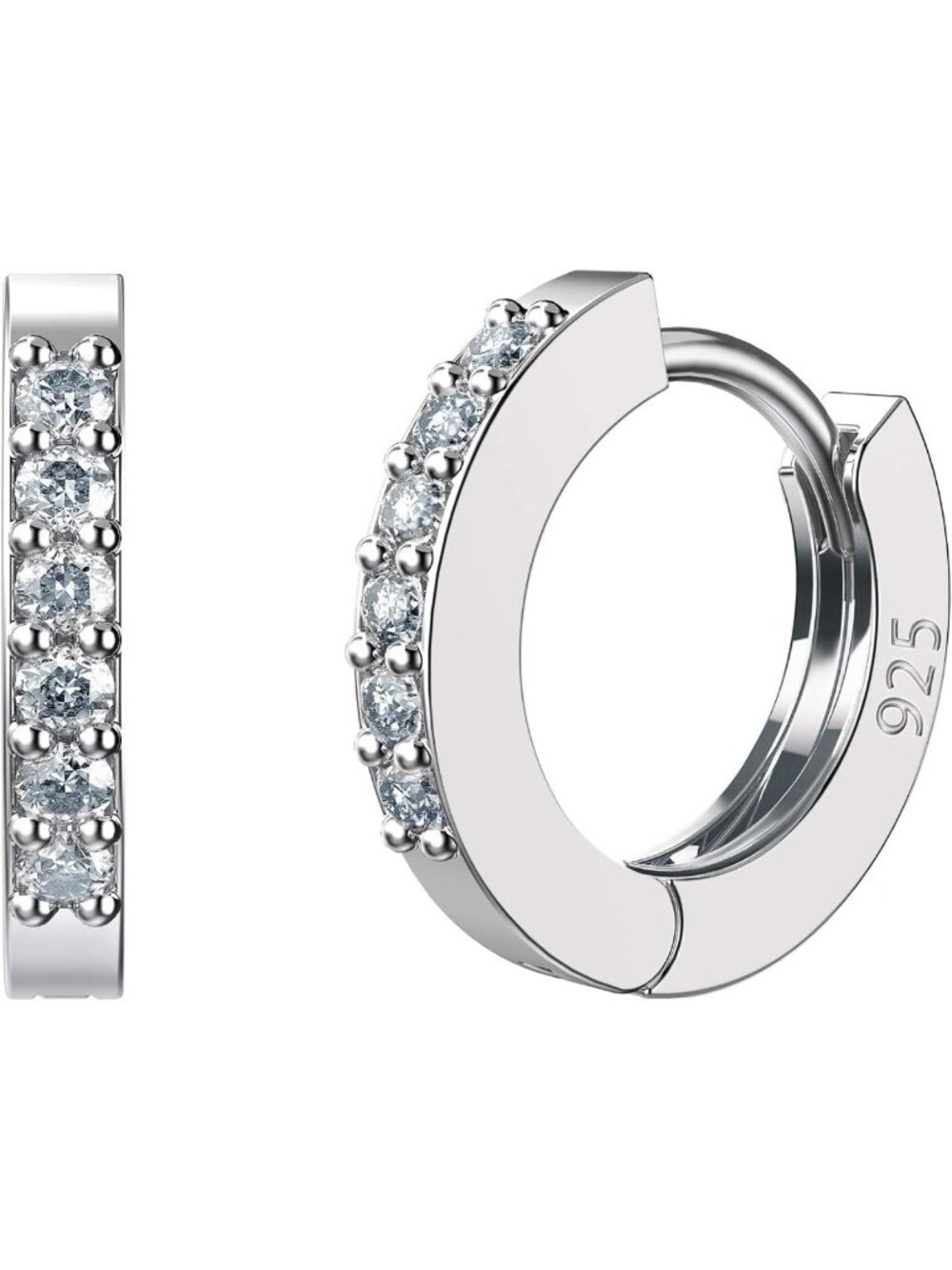 925 Sterling Silver Tiny Huggie Hoop Earrings for Women & Girls - Cartilage